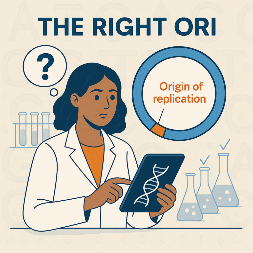 the right origin of replication